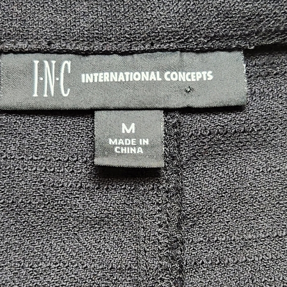 Women's Blazer Cotton collared Black Size M  INTERNATIONAL CONCEPTS NWOT - Picture 11 of 17